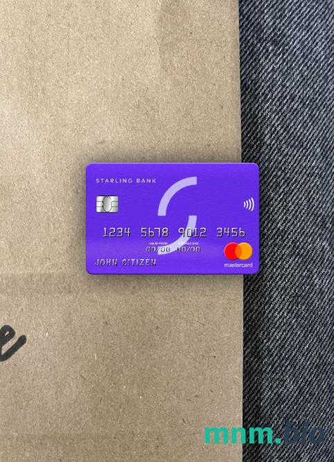 United Kingdom Starling bank wygląd zdjęcia mastercard skan PSD + zdjęcie